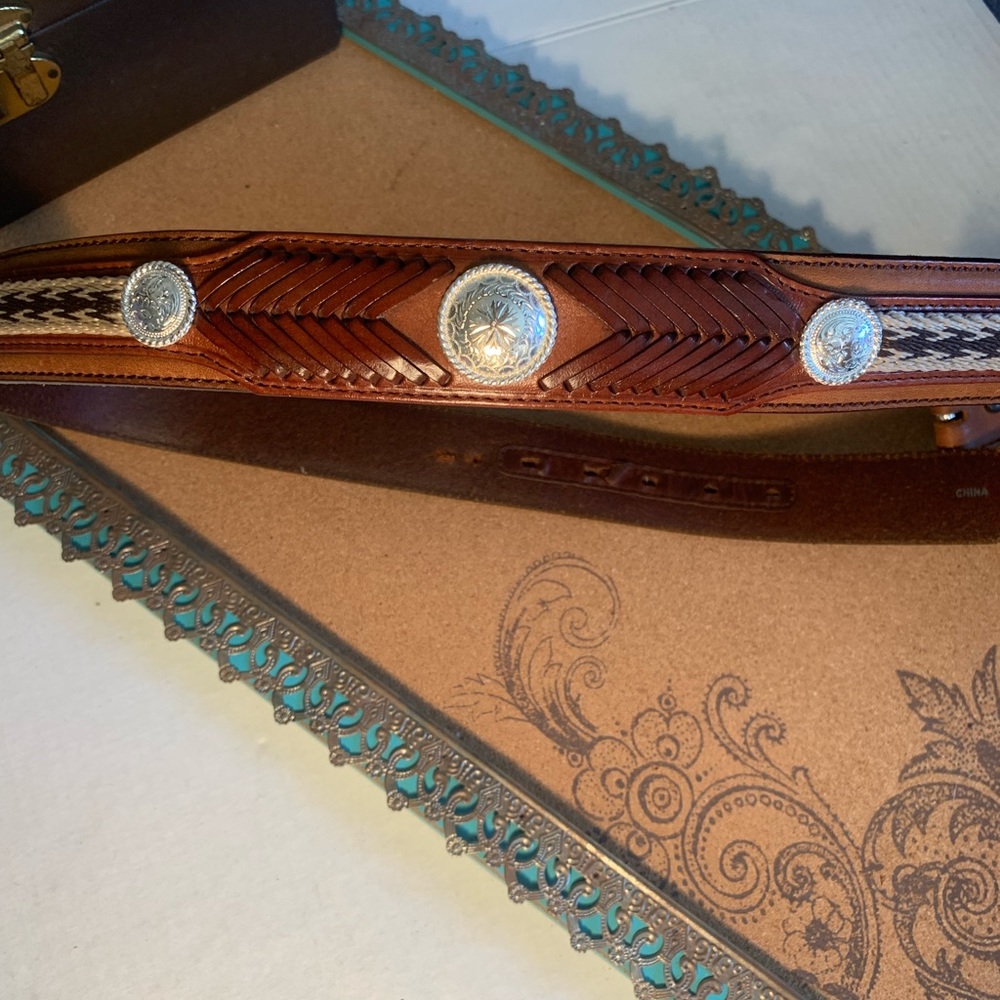 π΄SOLDπ΄ Tony Lama Western Leather Belt - Picture 8 of 12